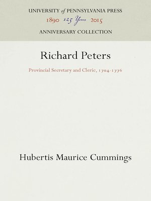 cover image of Richard Peters